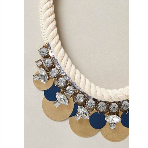 NWT Anthropologie Sparkled Himalia Necklace Bib - Picture 7 of 8